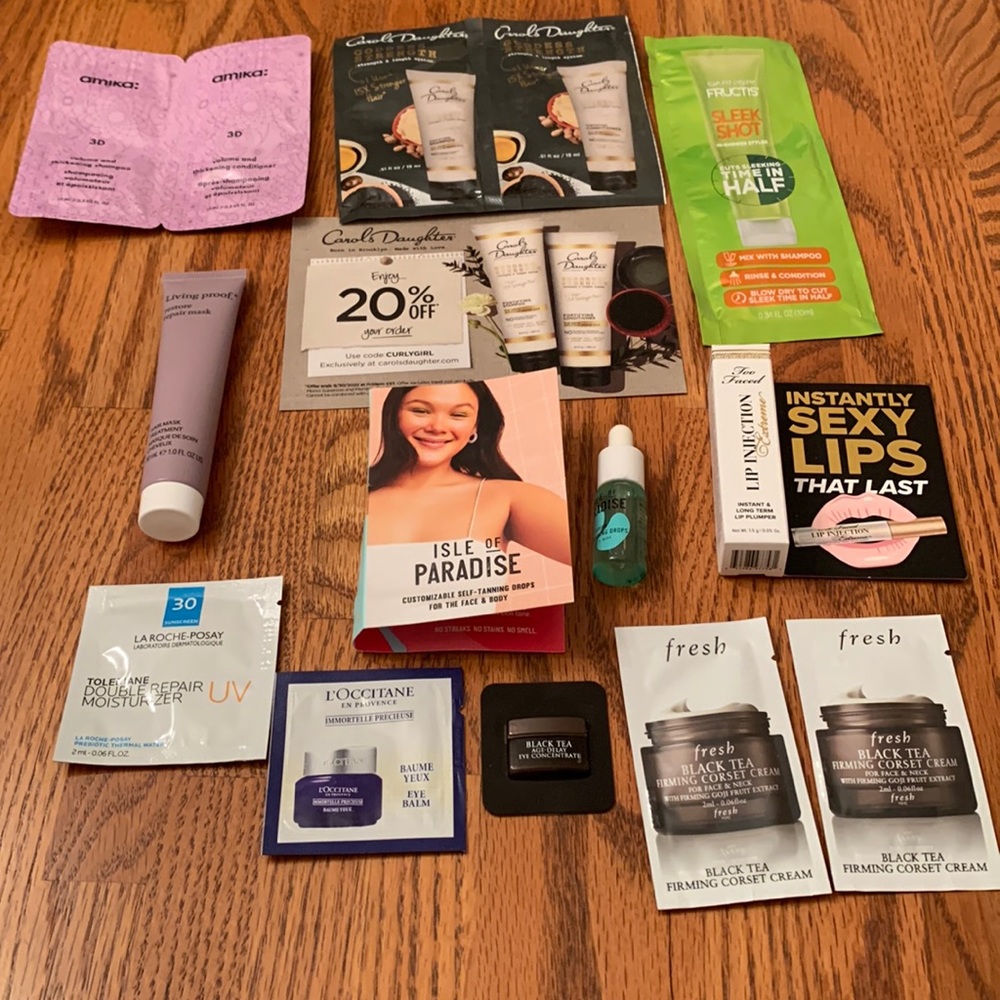 NEW 12 Samples of hair, lip & skin care & 20% off coupon for Carol’s Daughter